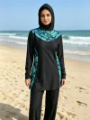 الملابس الخارجية الخارجية الخارجية عبر الحدود لباس السباحة الإسلامي المحافظ، وهو ملابس السباحة، وهو عبارة عن أزياء سميكة من ملابس السباحة ذات الأكمام القصيرة details Picture